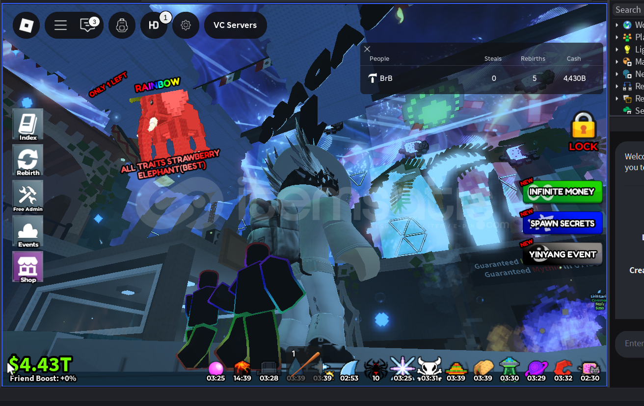 Roblox Steal A Brainrot MODDED kullanım hazır  Roblox Steal A Brainrot MODDED kullanım hazır