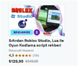 Roblox Studio LUA Dilini ögrenme oyun yapma