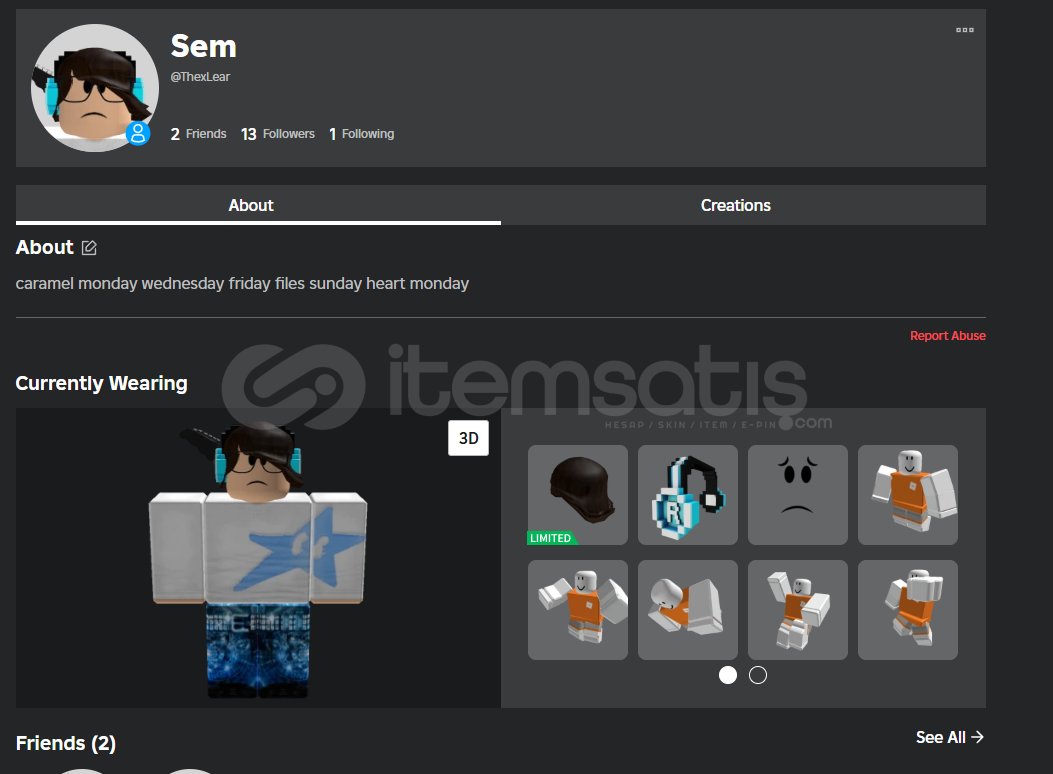 Roblox Temiz Hesap 2000+ RAP Roblox Temiz Hesap 2000+ RAP