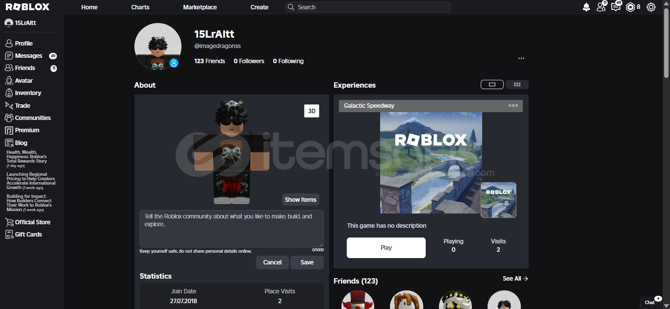 Roblox Toplamda 8,8k Robux Yatırılmış Hesap Roblox Toplamda 8,8k Robux Yatırılmış Hesap