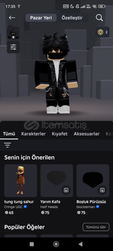 Robuxlu roblox hesabı