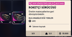 ROKETÇİ SÜRÜCÜSÜ - STOK 6 ADET