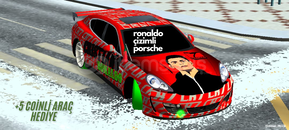 ronaldo çizimli porsche+5 coinli araç hediye