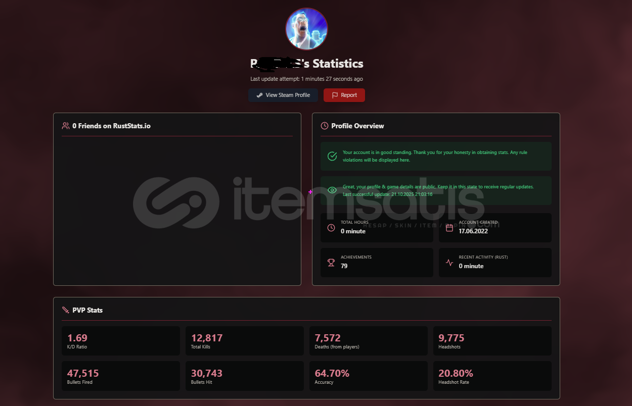 RUST 6065 SAATLİ HESAP İYİ KDA RUST 6065 SAATLİ HESAP İYİ KDA