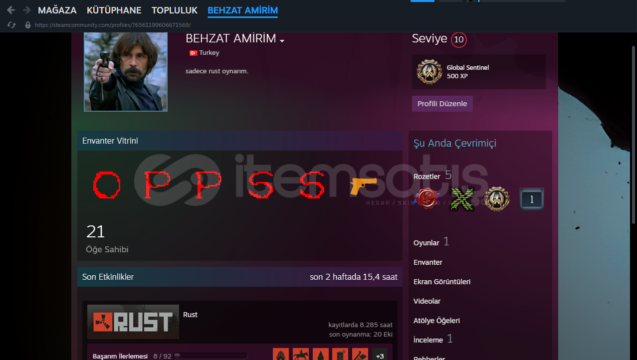 Rust 8280 saatli hesap main hesap satılık. Rust 8280 saatli hesap main hesap satılık.