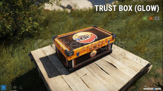 rust gece parlayan ahşap kutu