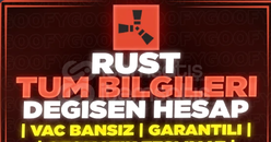 Rust Hesapı tek stok kendi hesabım satıyorum