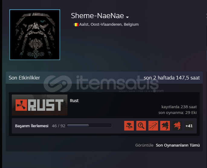 ❤️RUST TÜM BİLGİLERİ DEĞİŞEN 238 SAATLİ HESAP❤️ ❤️RUST TÜM BİLGİLERİ DEĞİŞEN 238 SAATLİ HESAP❤️