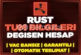 ⭐RUST TÜM BİLGİLERİ DEĞİŞEN HESAP⭐