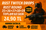 Rust Twitch Drops | 60 Skin | Full Set | Anında