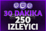 ✨TWİCH 30 DAKİKALIK 250 İZLEYİCİ✨GARANTİLİ