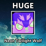 Huge Neon Twilight Wolf