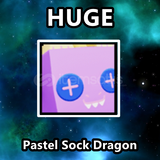 Huge Pastel Sock Dragon