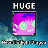 Huge Neon Twilight Dragon