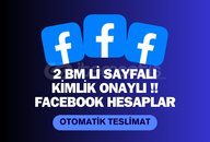 ⭐2BM Lİ SAFALI KİMLİK ONAYLI FACEBOOK HESAPLAR