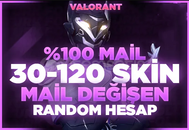 ⭐%100 MAİL DEĞİŞEN PREMİUM 30-120 SKİN RANDOM⭐