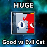 Huge Good vs Evil Cat