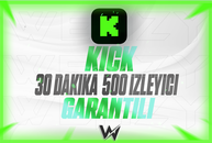 KICK GARANTILI 30 DAKIKA 500 IZLEYICI