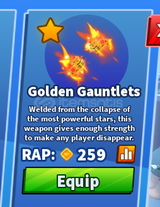 Golden Gountlets / Blade Ball