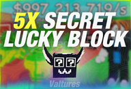 ⭐{ SAB } 5 Adet Secret Lucky Block