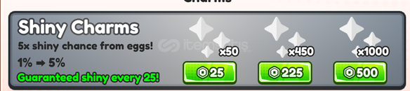 Saber Simulator Shiny Charms x450