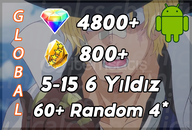 Sabo + 5000 Elmas + 800 Altın + 5-15 6 Yıldız