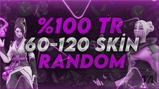 VALORANT 60-120 SKİN RANDOM HESAP / TR 