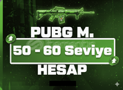 50 - 60 Seviye Garanti ⭐ PUBG Mobil Random Hesap