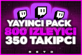 ⭐YAYINCI PACK!⭐ 800 İZLEYİCİ & 350 TAKİPÇİ ⭐