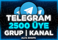 ⭐️TELEGRAM 2500 ÜYE