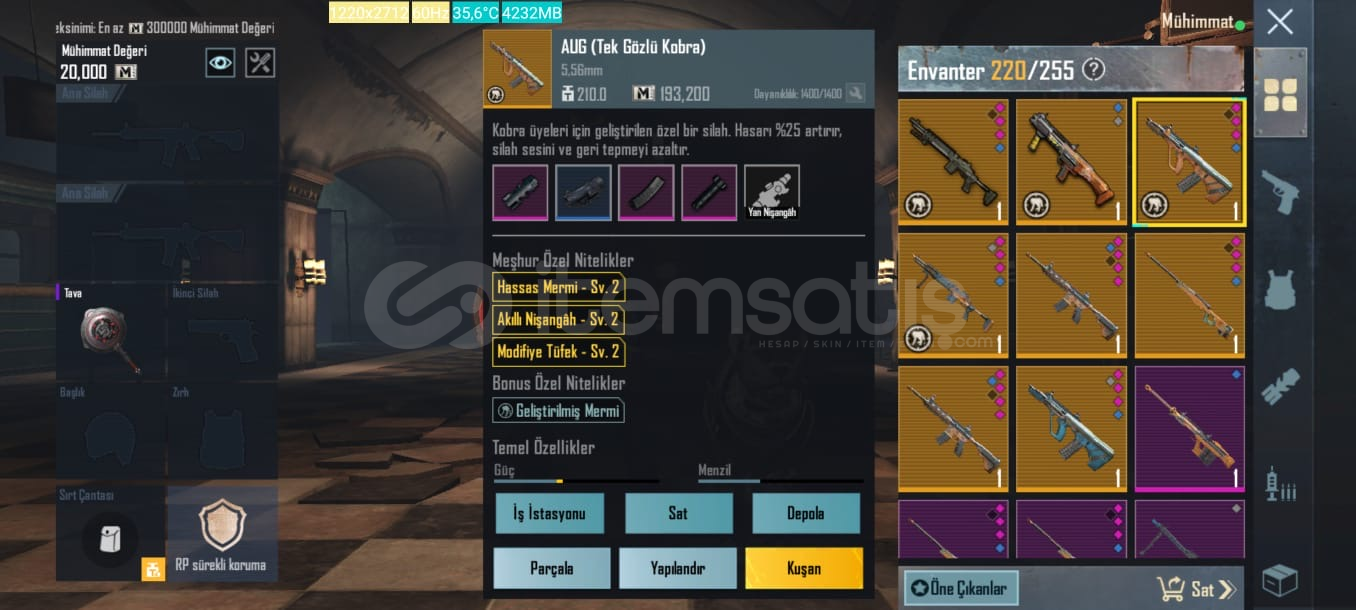 SARI AUG KOBRA MÜKEMMEL SARI AUG KOBRA MÜKEMMEL