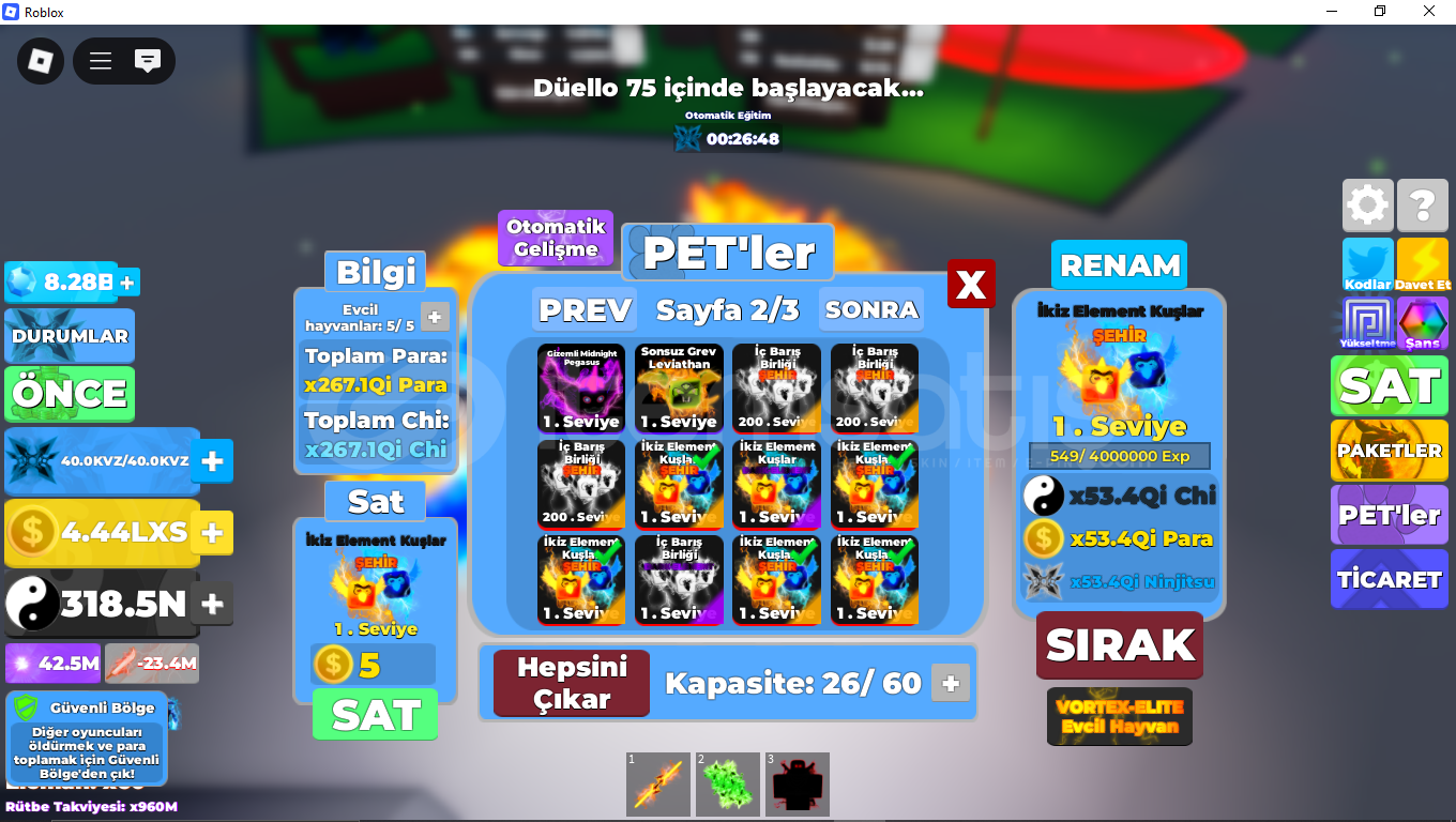 Ninja legends 53 Qİ pet Ninja legends 53 Qİ pet