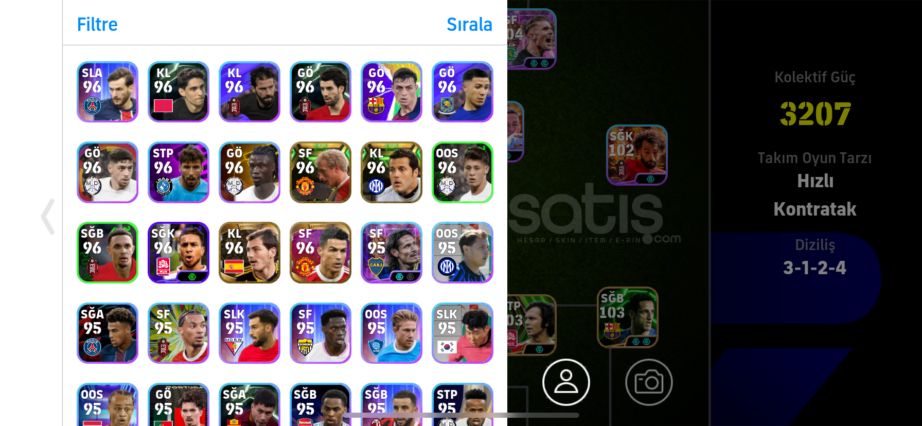 SATILIK 107 RONALDO 106 rodri zico