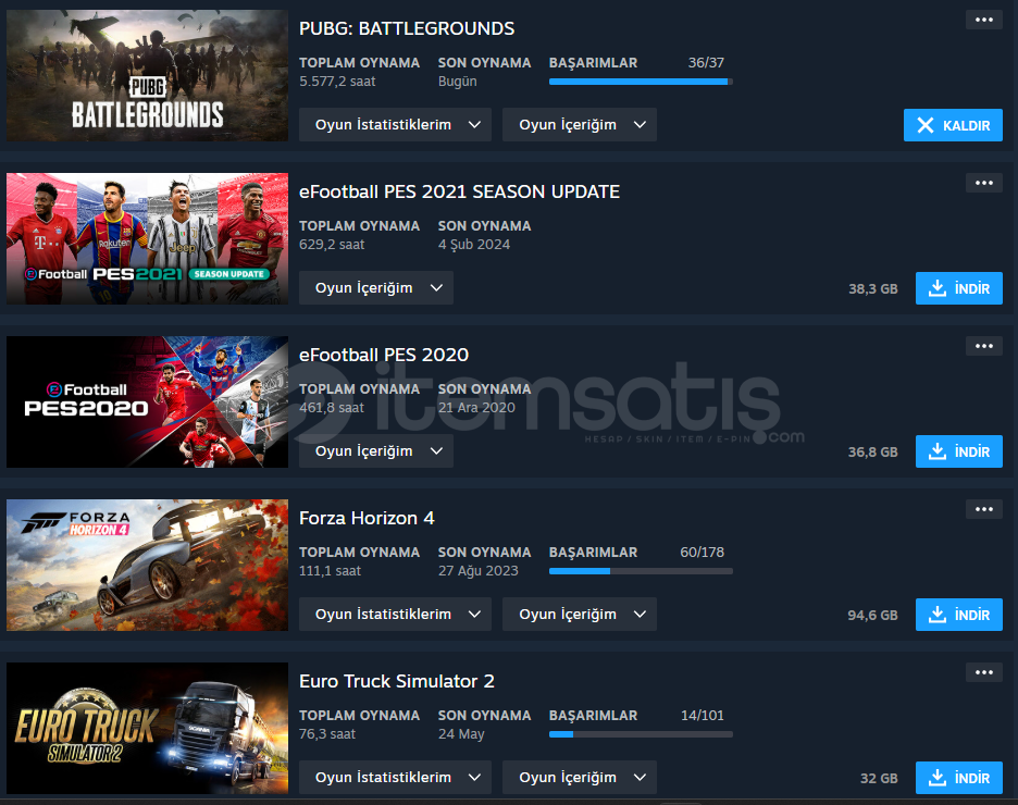 Satılık 21 Oyunlu Steam Hesabı Satılık 21 Oyunlu Steam Hesabı