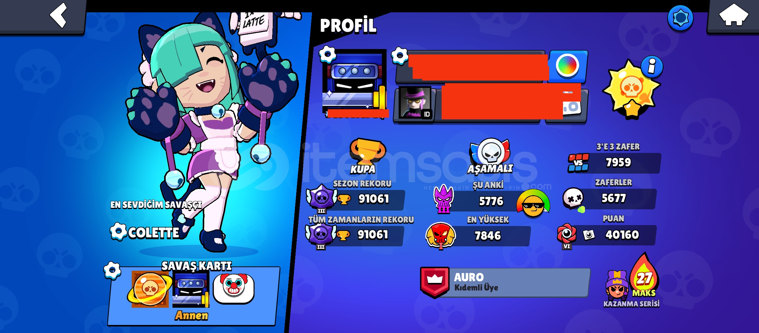 Satılık 92K Brawl Stars hesabı Satılık 92K Brawl Stars hesabı