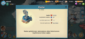 Satılık Boom beach 12. Seviye supercelli 