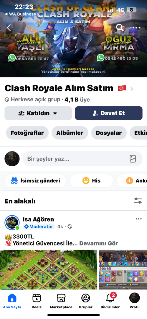 Satılık iki tane brawl stars grubu  Satılık iki tane brawl stars grubu