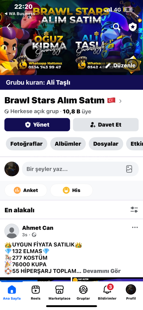 Satılık keşfet grubu 10 bin kişilik Satılık keşfet grubu 10 bin kişilik