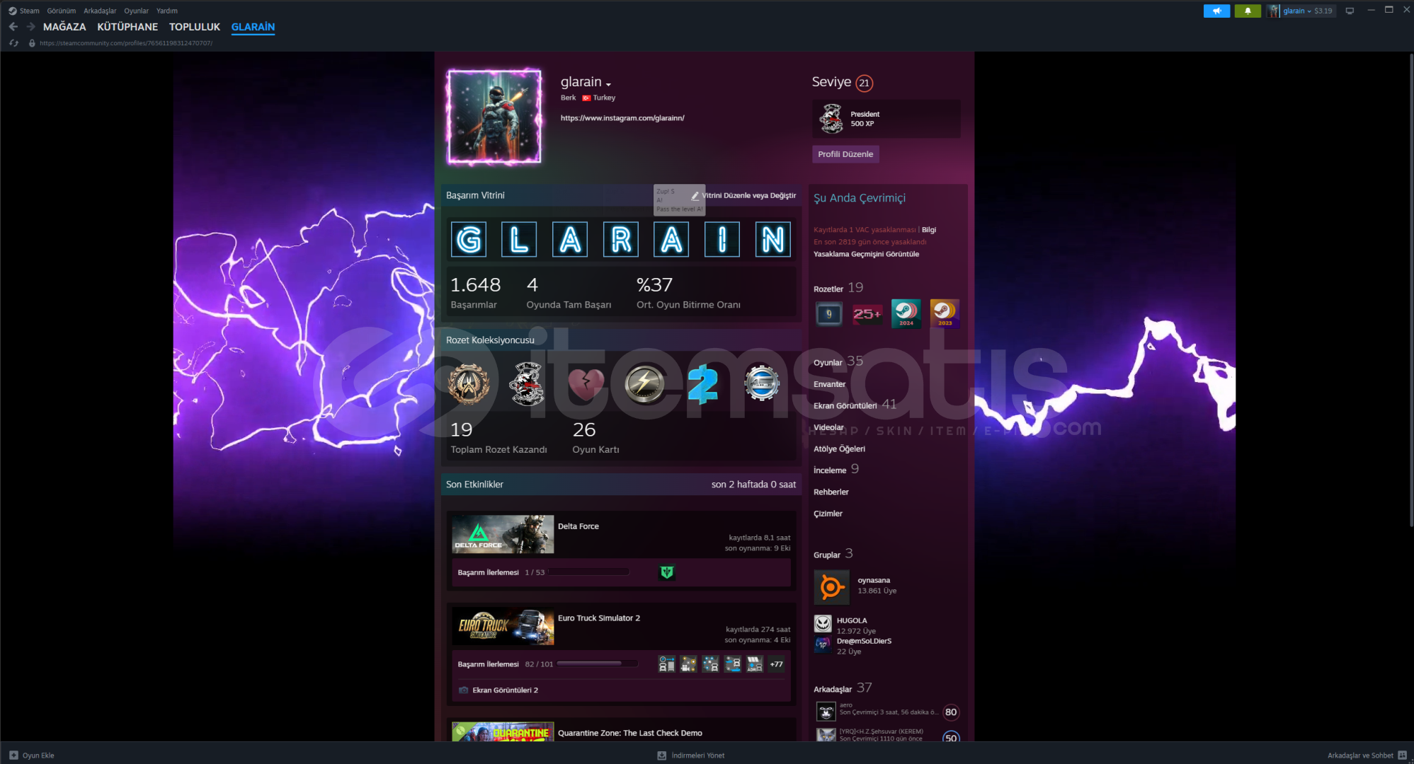 Satılık steam hesabı Satılık steam hesabı