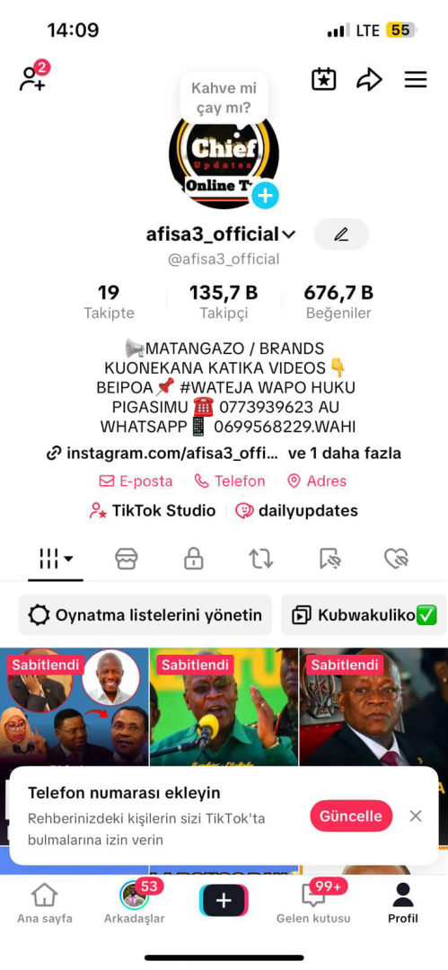 Satılık tik tok hesabı Satılık tik tok hesabı