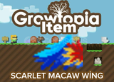 Scarlet macaw wing