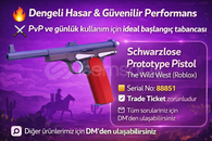 Schwarzlose Protyotype Pistol | The Wild West