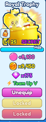 SECRET ROYAL TROPHY BUBBLE GUM SIMULATOR INF