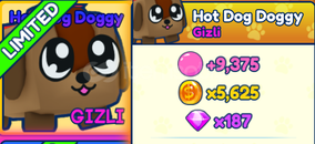 Secret Shiny Hot Dog Doggy BGS (3 ADET)
