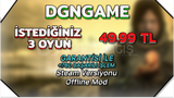 SEÇTİĞİNİZ 3 OYUN + GARANTİ - Sınırsız Destek!!