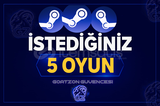 ⭐SEÇTİĞİNİZ 5 OYUN + GARANTİ + 7/24 OTO⭐
