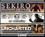Sekiro + Ghost of Tsushima + UNCHARTED Sekiro + Ghost of Tsushima + UNCHARTED