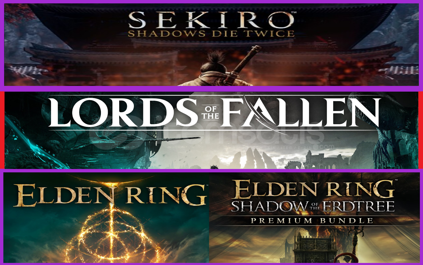 Sekiro + Lords Fallen + Elden Ring Sekiro + Lords Fallen + Elden Ring