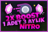 DİSCORD 3 AYLIK NİTRO + 2X BOOST [OTO TESLİM]