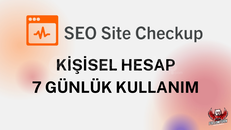 SEO Sitecheckup Pro 7 Gün - Kişisel Hesap